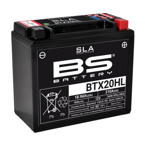 Акумулятор BS BTX20HL SLA Max (176 x 87 x 154) (12V 21.1Ah)	чорний 300883 																								