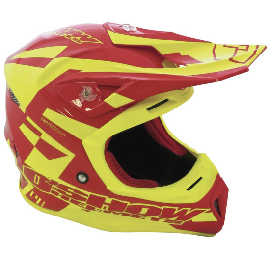 FM Oshow Helmet XXL Red/Yellow Fluo 